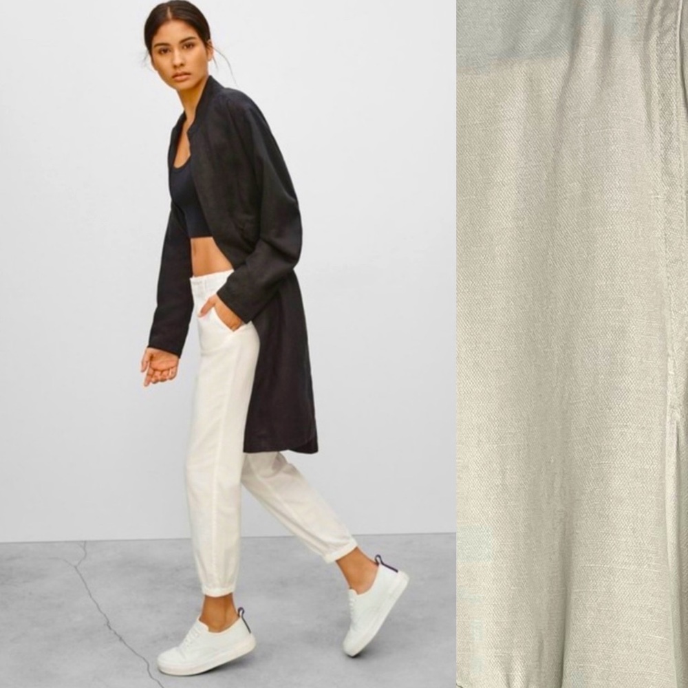 Aritzia Community Tan Linen Tarsus Jacket Size XS Duster